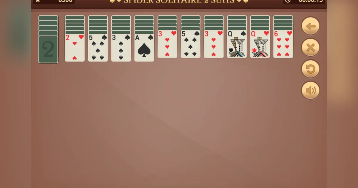 Spider Solitaire 2 Suits