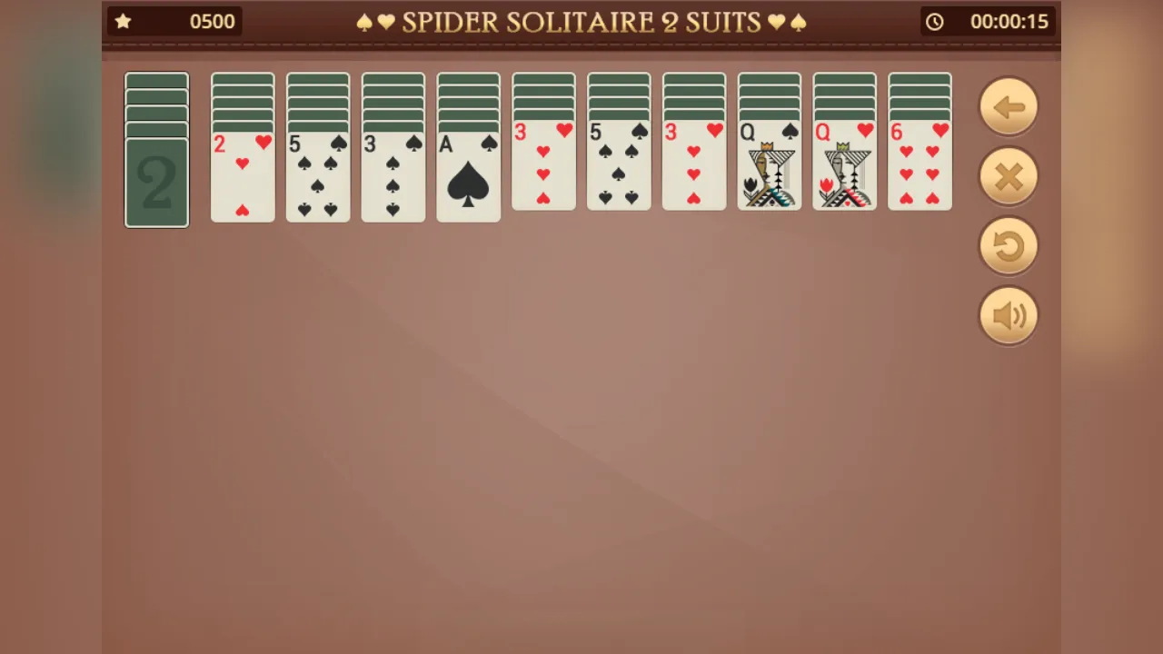 Spider Solitaire 2 Suits